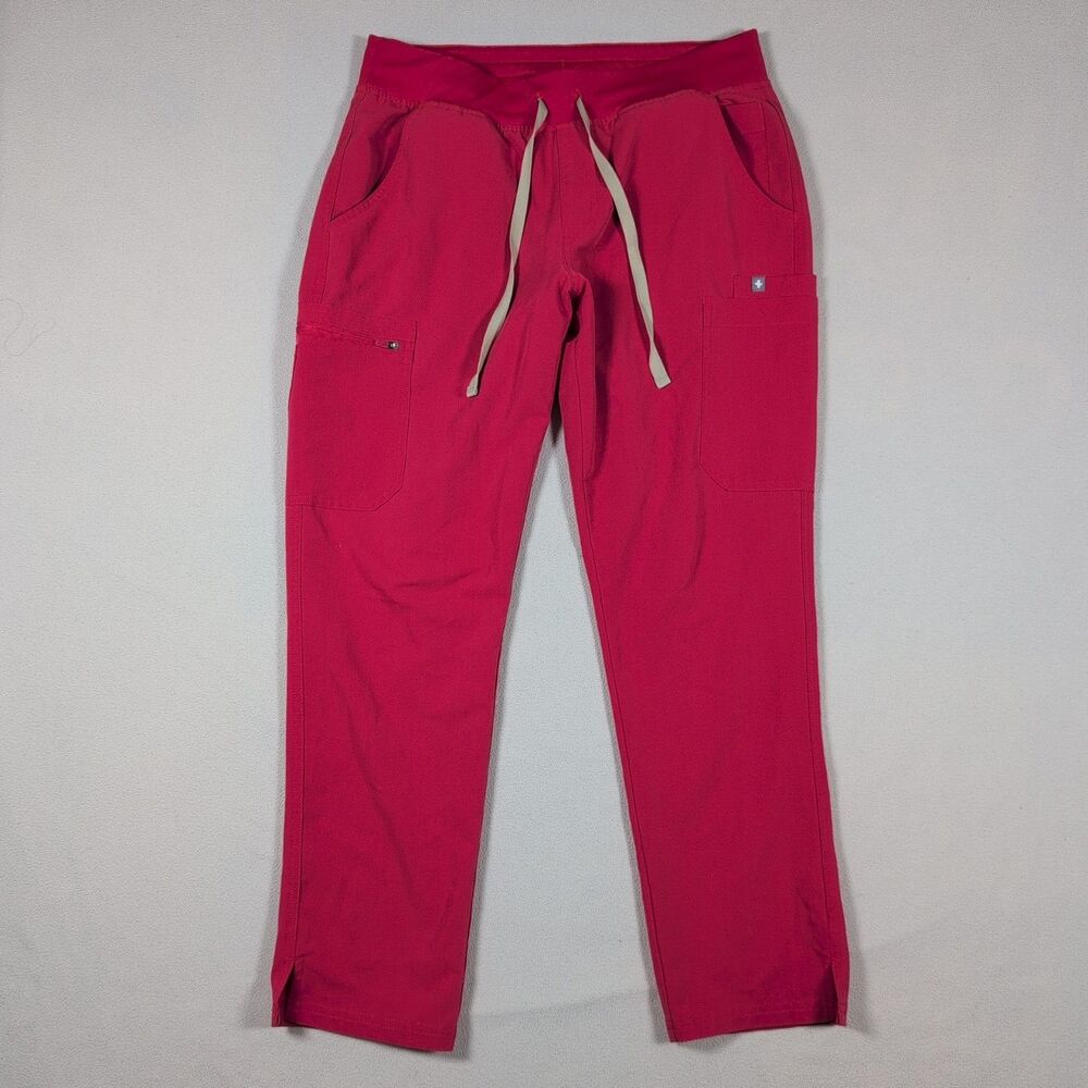 FIGS Technical Collection Yola Yoga Scrub Pants W22SW2023 Womens Size M P Red